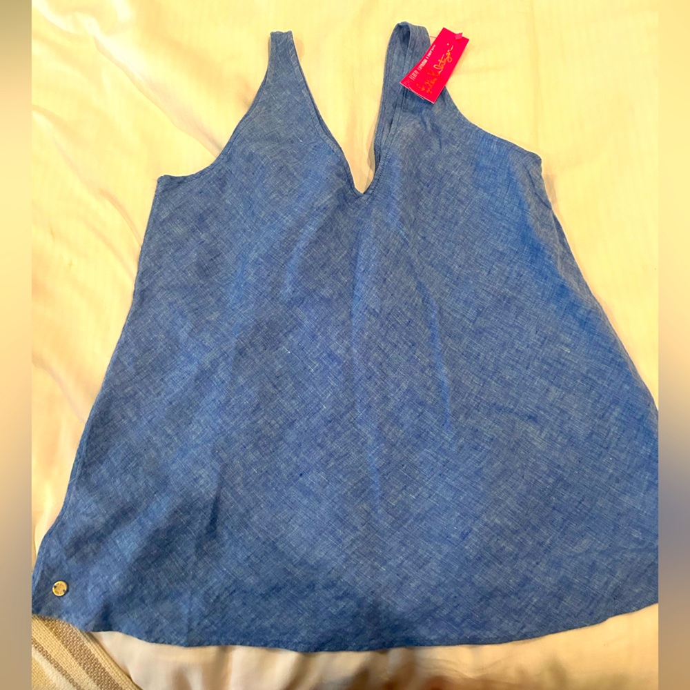 NWT Lilly Pulitzer linen chambray tank